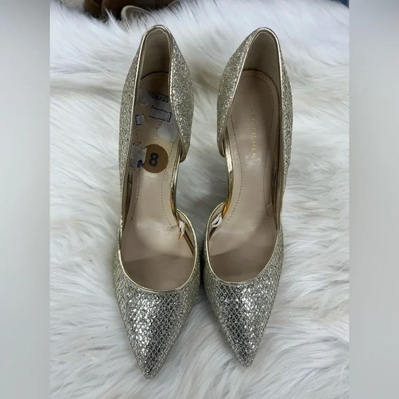 Marc Fisher Gold high heeled shoes size 8 woman’s - Picture 2 of 10